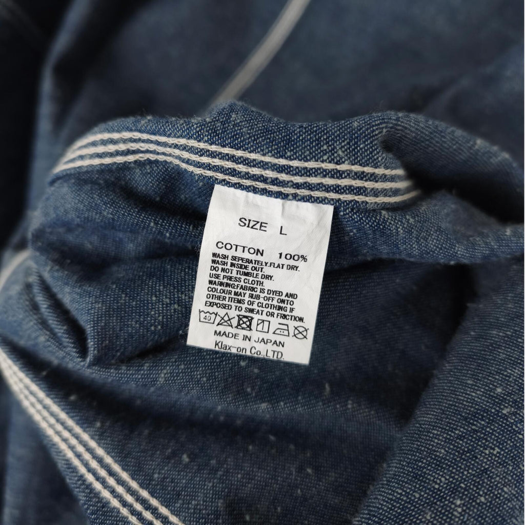 TENRYO DENIM Men's Made in Japan Blue Denim Wabash Chore Jacket