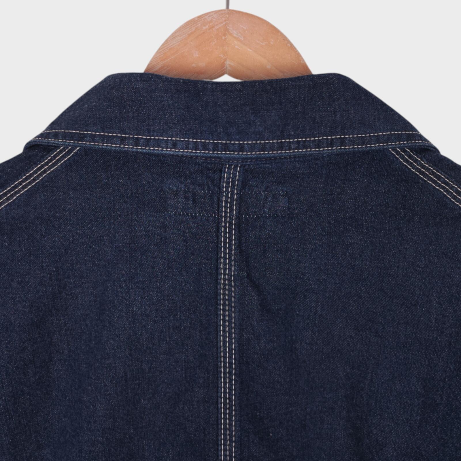 OMNIGOD Men's Blue Made in Japan Denim Chore Jacket