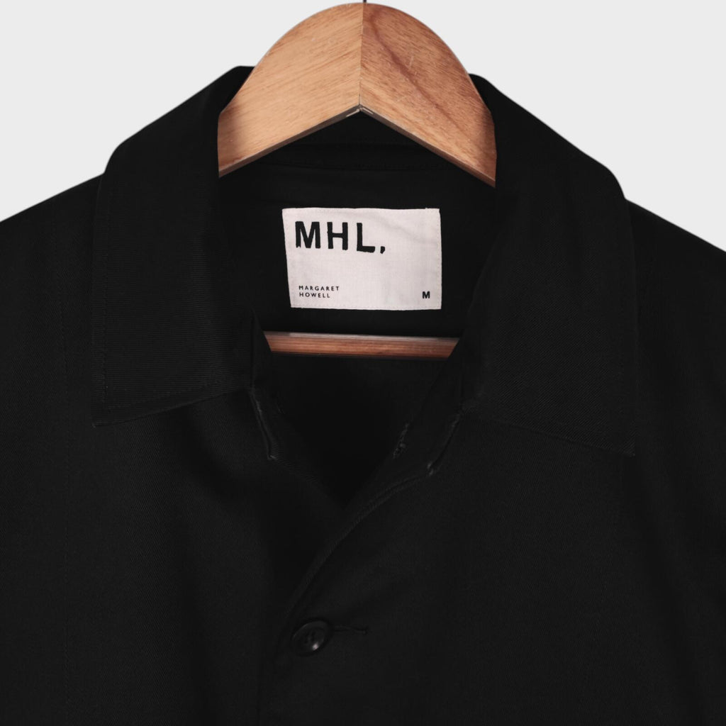 MHL MARGARET HOWELL Men's Black Cropped Cotton Twill Bomber Jacket