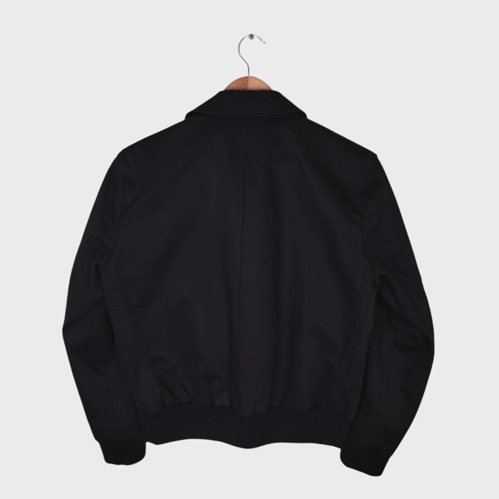 MHL MARGARET HOWELL Men's Black Cropped Cotton Twill Bomber Jacket