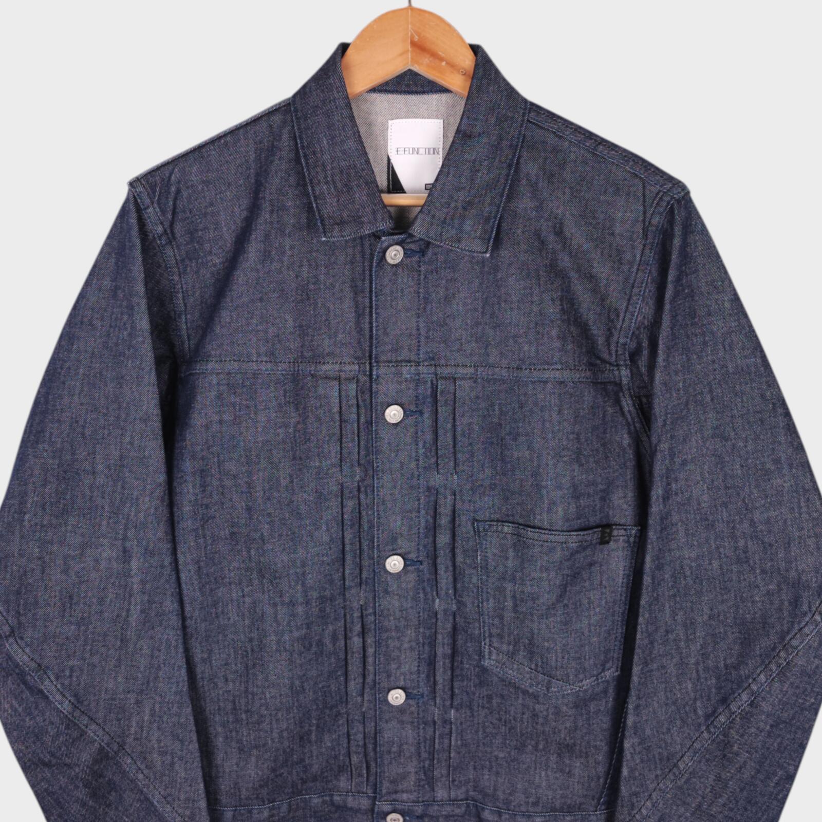EDWIN Japan Men's Blue Denim E-Function Trucker Jacket