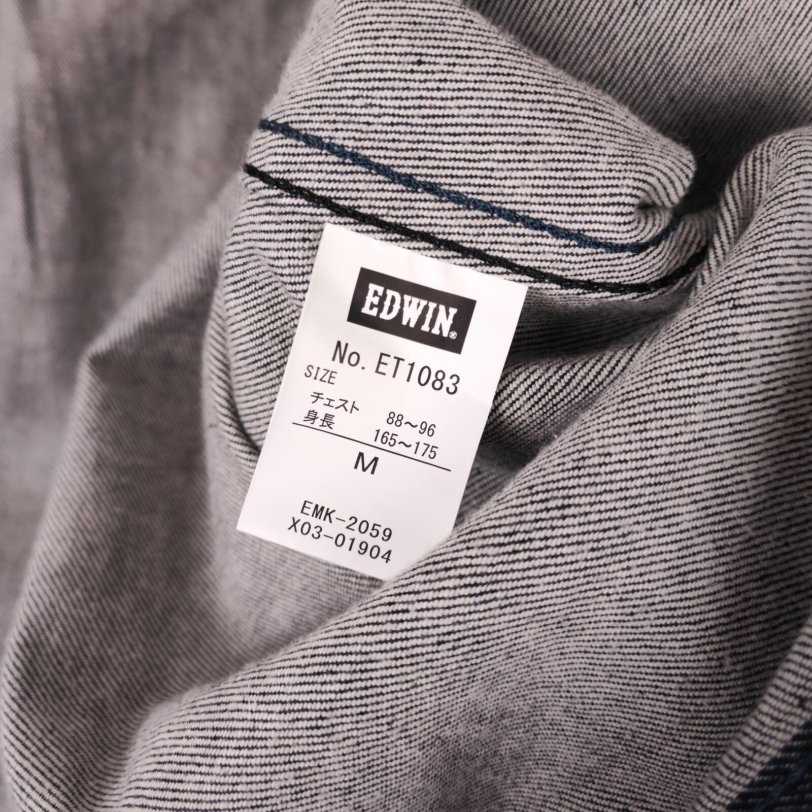 EDWIN Japan Men's Blue Denim E-Function Trucker Jacket