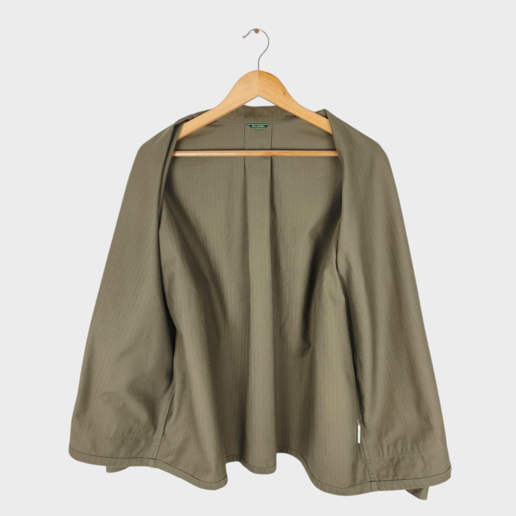 SPELLBOUND Men's Made in Japan Olive Green Boxy Fit Utility Jacket