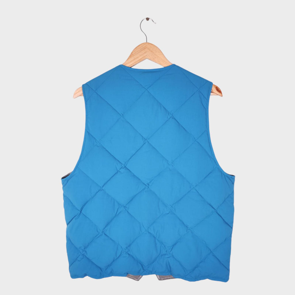 BEAMS PLUS Men's Blue Lightweight Quilted Primaloft Gilet