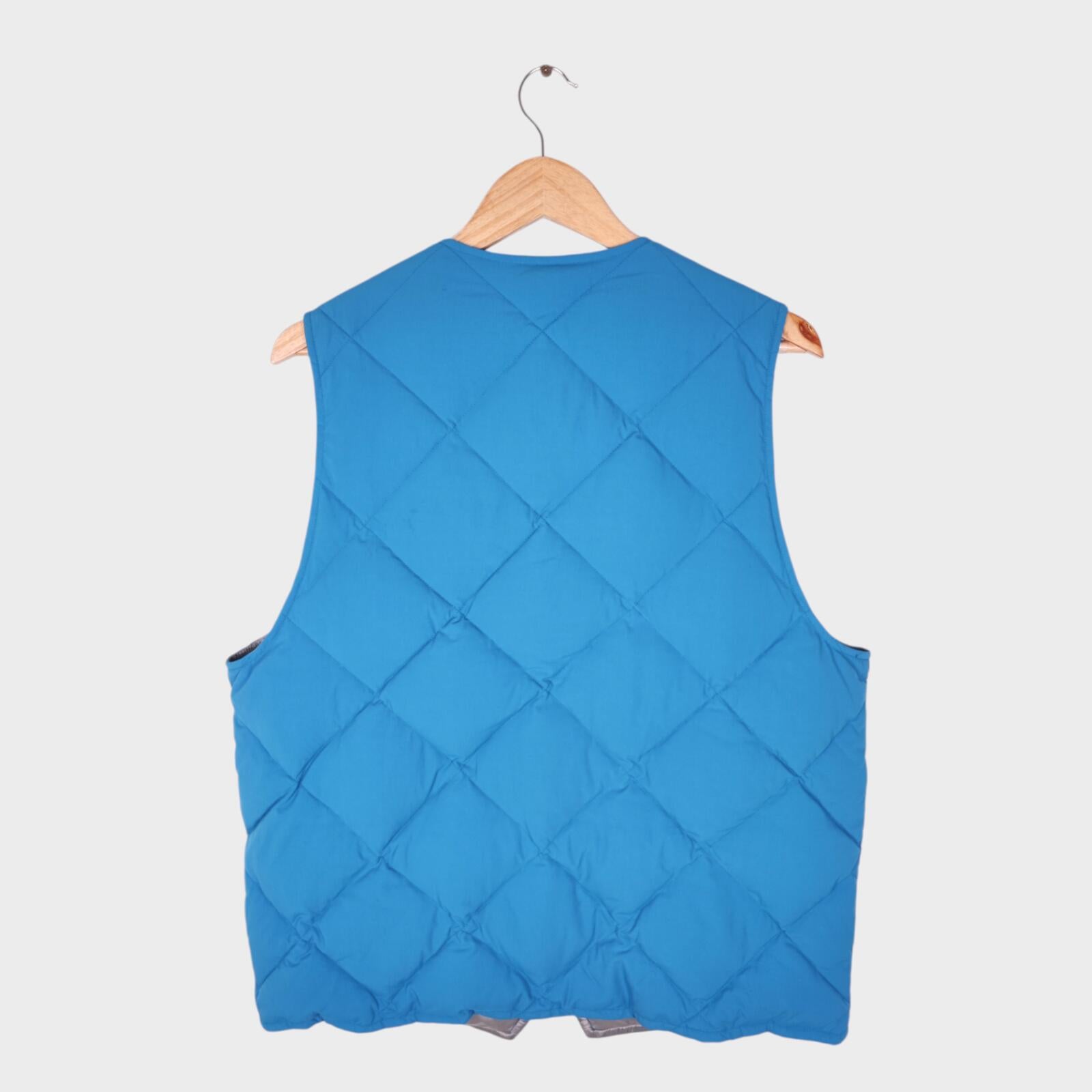 BEAMS PLUS Men's Blue Lightweight Quilted Primaloft Gilet
