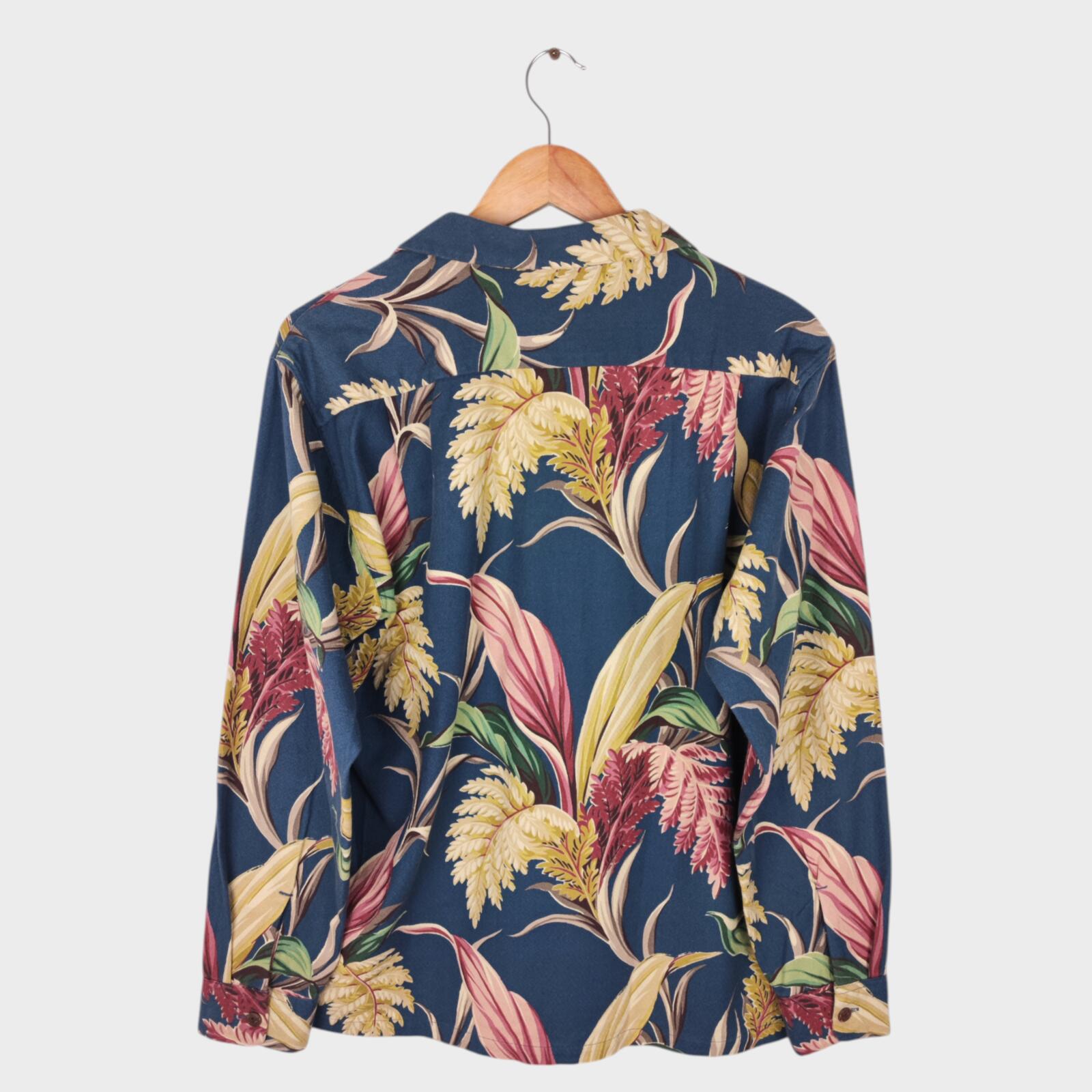 SUN SURF Men's Floral Print Camp Collar Shirt