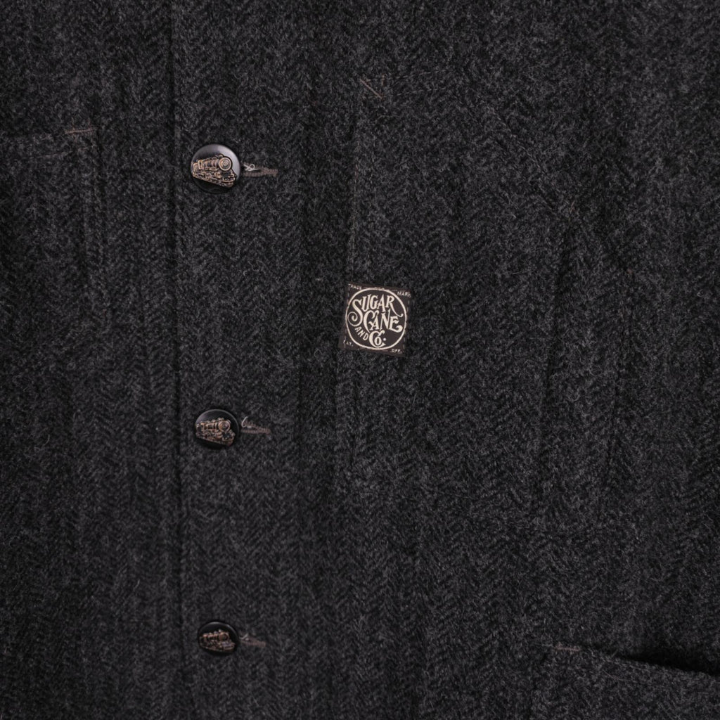 SUGAR CANE Men's Made in Japan Grey Wool Chore Jacket