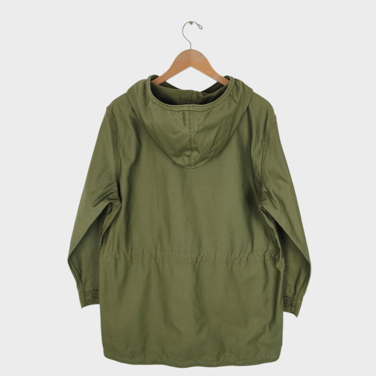 SPELLBOUND Men's Made in Japan Green Relaxed Fit Hooded Smock Parka Jacket