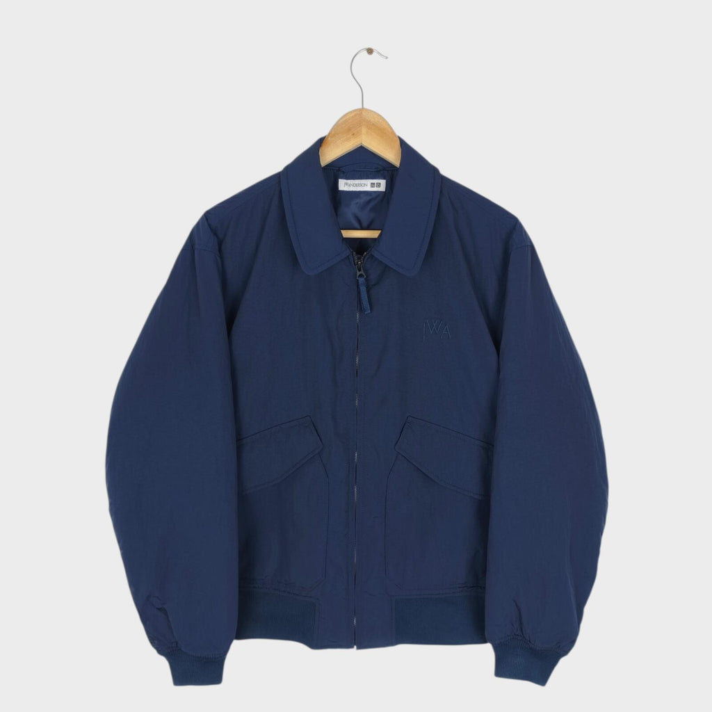 J.W. ANDERSON x UNIQLO Men's Navy Blue Nylon MA-1 Bomber Jacket