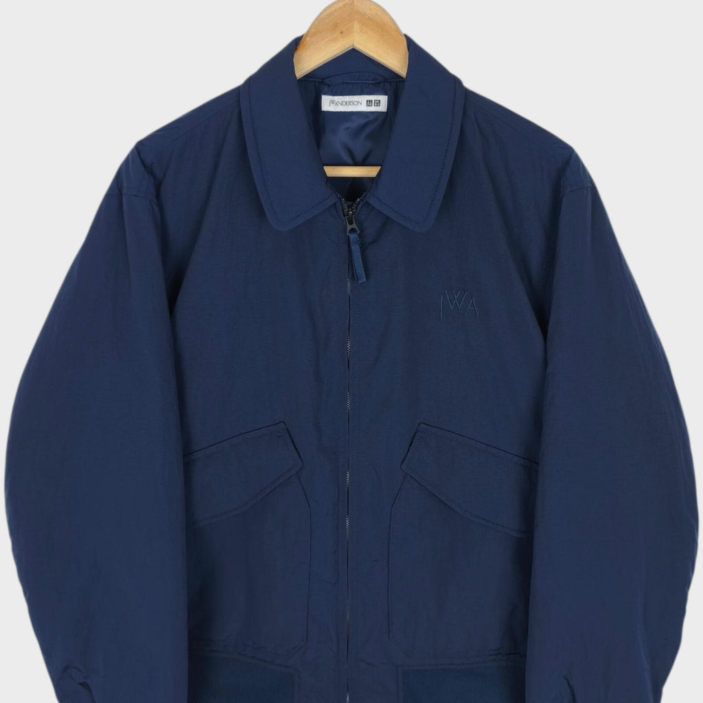 J.W. ANDERSON x UNIQLO Men's Navy Blue Nylon MA-1 Bomber Jacket