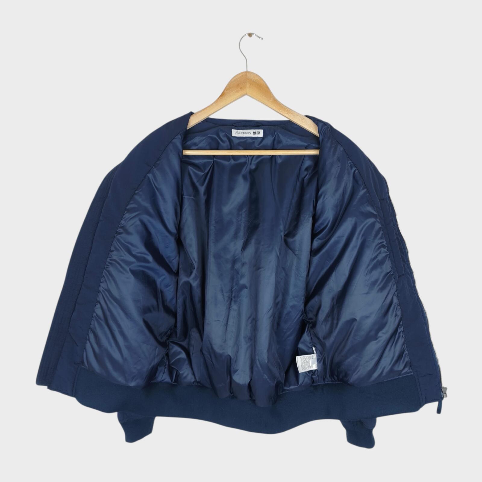 J.W. ANDERSON x UNIQLO Men's Navy Blue Nylon MA-1 Bomber Jacket