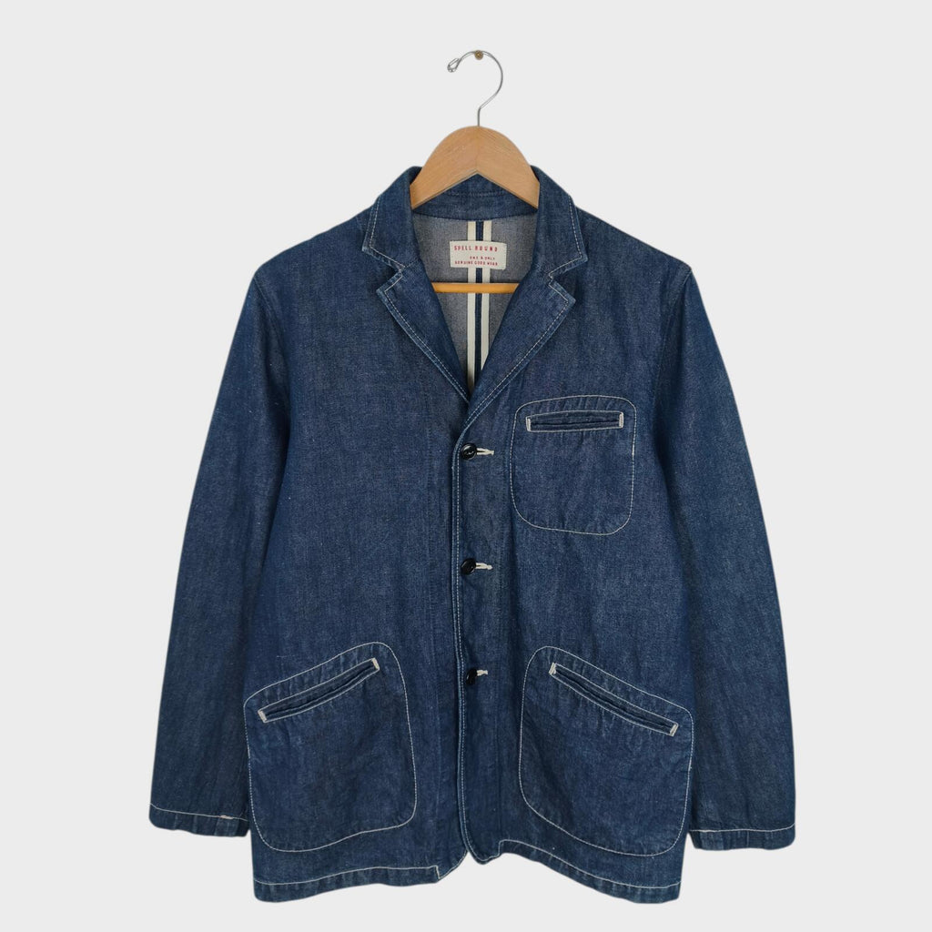 SPELLBOUND Men's Made in Japan Blue Denim Chore Jacket