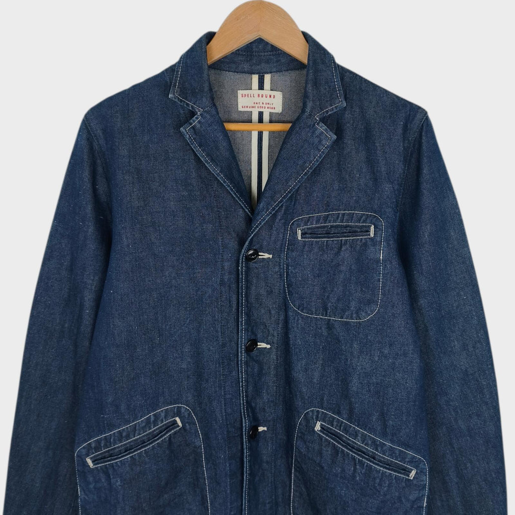 SPELLBOUND Men's Made in Japan Blue Denim Chore Jacket