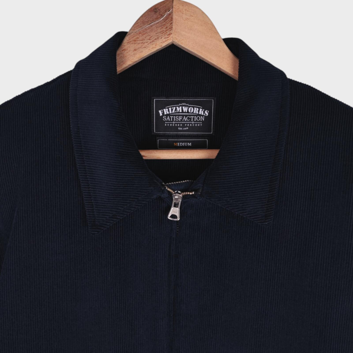 FRIZMWORKS Men's Navy Blue Corduroy Varsity Bomber Jacket