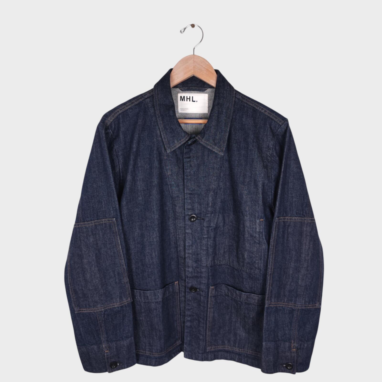 MHL MARGARET HOWELL Men's Canton Overalls Made in Japan Blue Denim Jacket