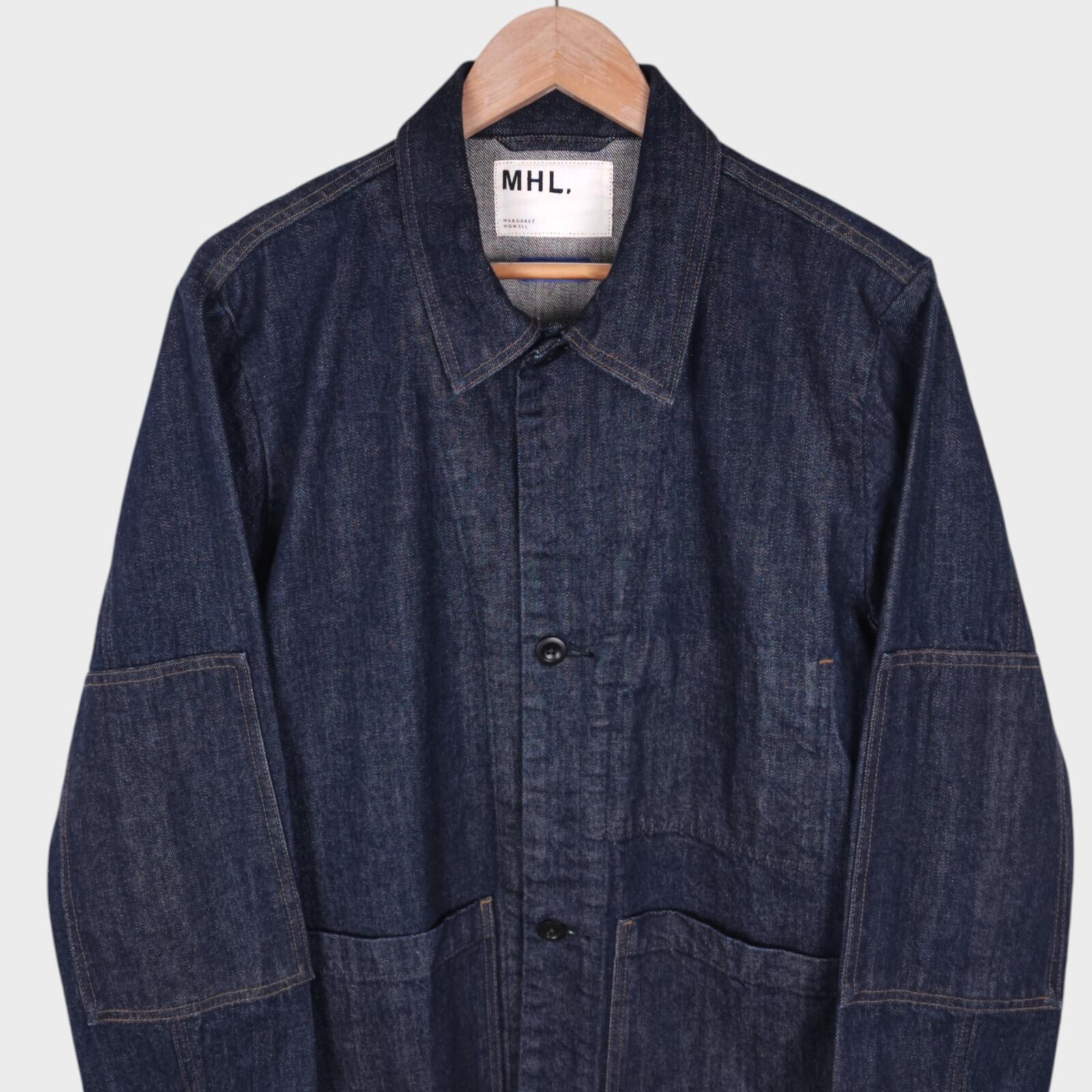 MHL MARGARET HOWELL Men's Canton Overalls Made in Japan Blue Denim Jacket