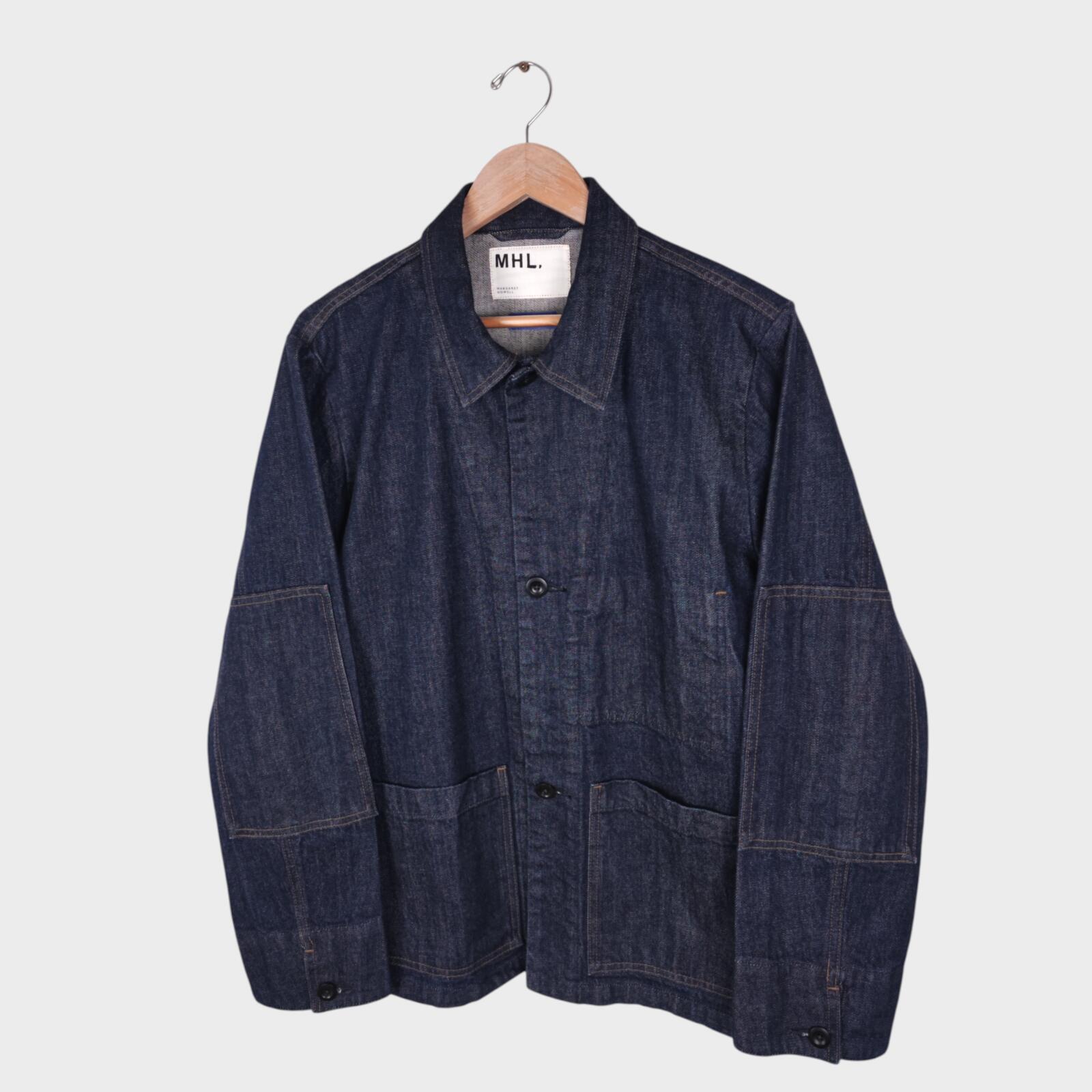 MHL MARGARET HOWELL Men's Canton Overalls Made in Japan Blue Denim Jacket