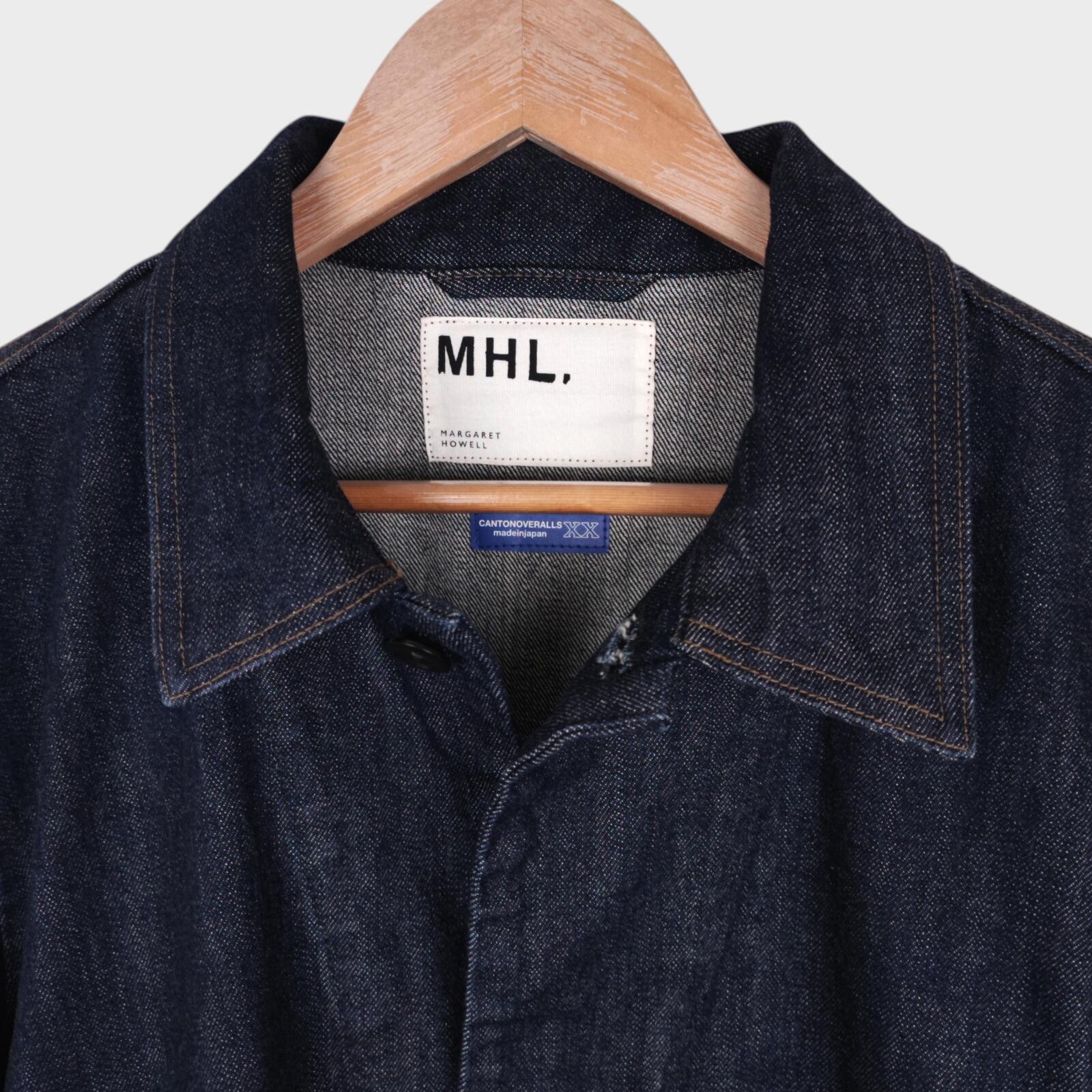 MHL MARGARET HOWELL Men's Canton Overalls Made in Japan Blue Denim Jacket