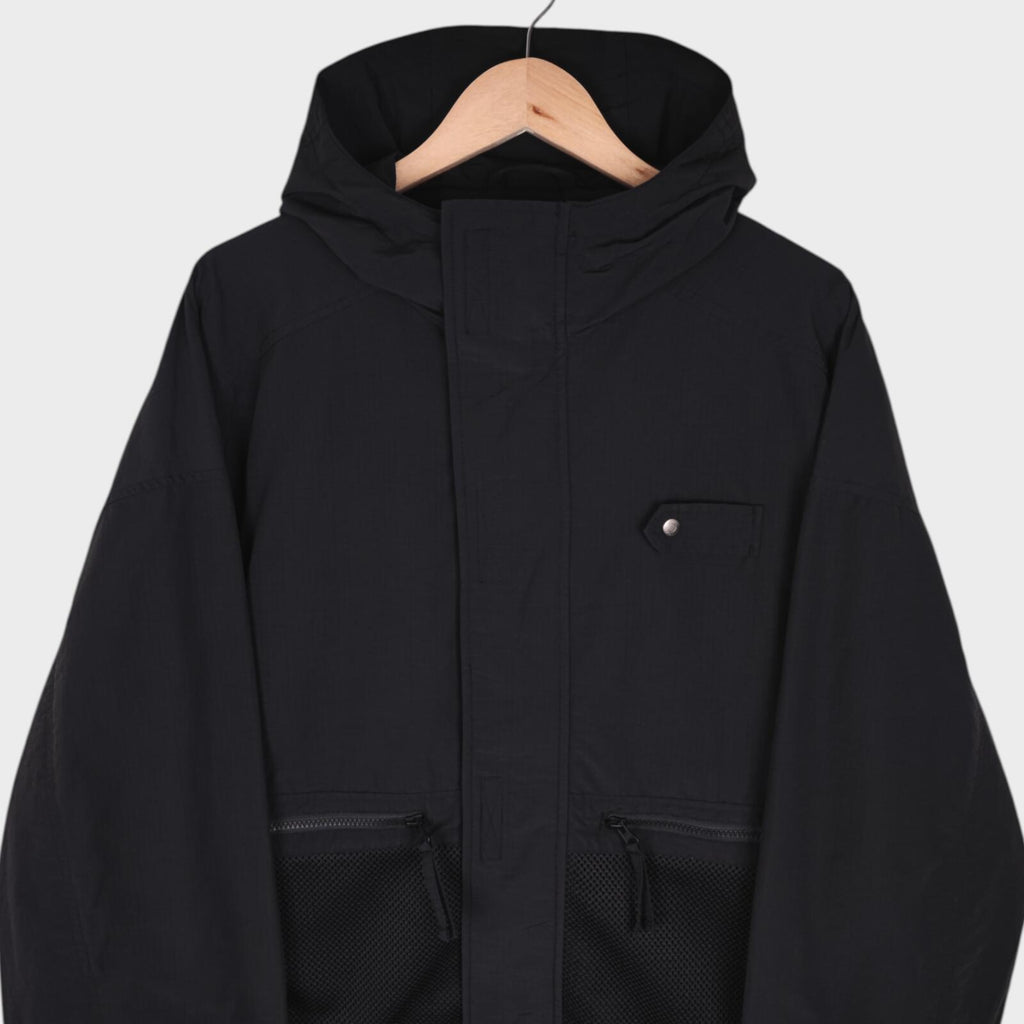 UNIFORM BRIDGE Men's Black Utility Hooded Jacket