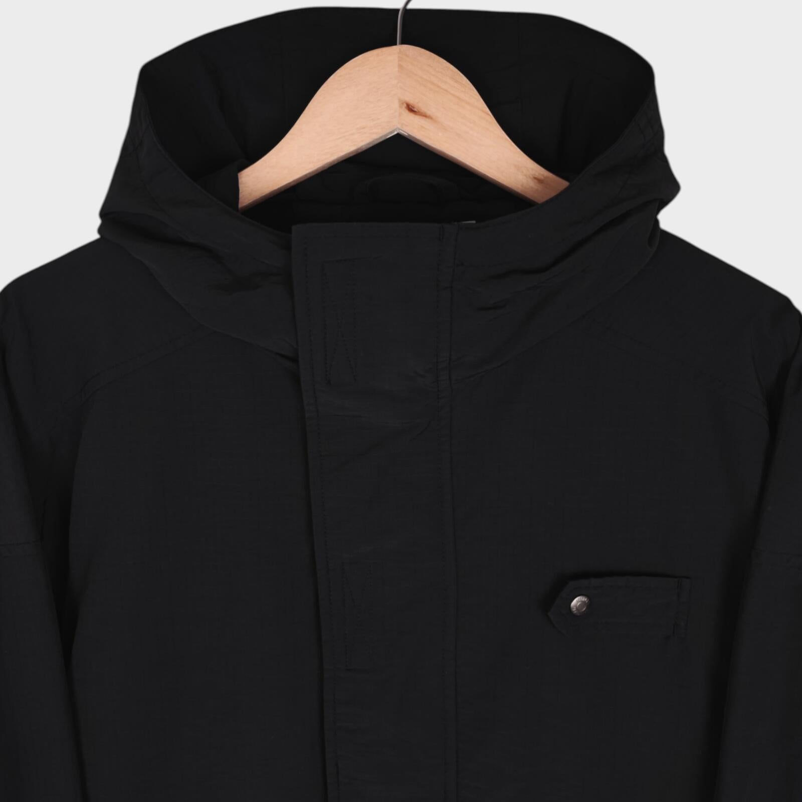 UNIFORM BRIDGE Men's Black Utility Hooded Jacket