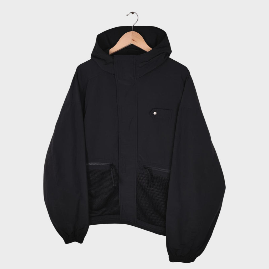 UNIFORM BRIDGE Men's Black Utility Hooded Jacket