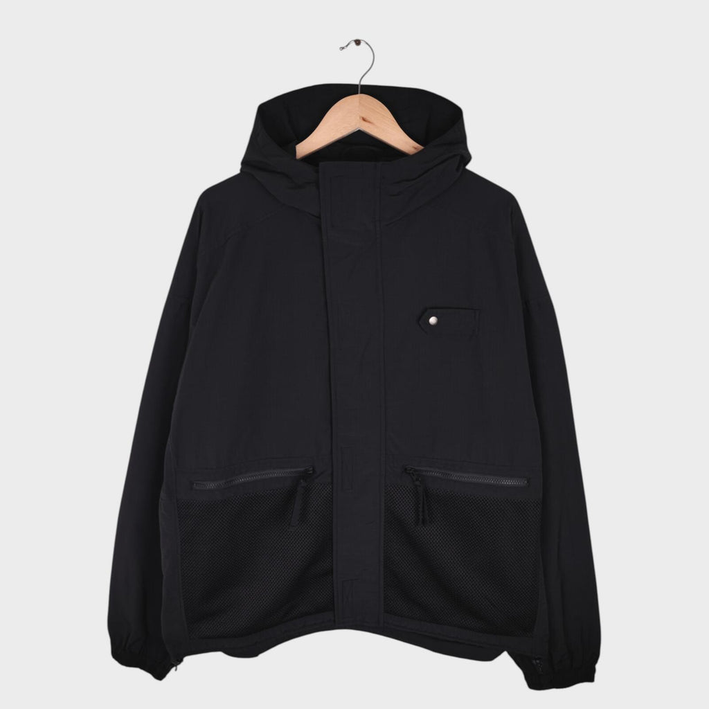 UNIFORM BRIDGE Men's Black Utility Hooded Jacket
