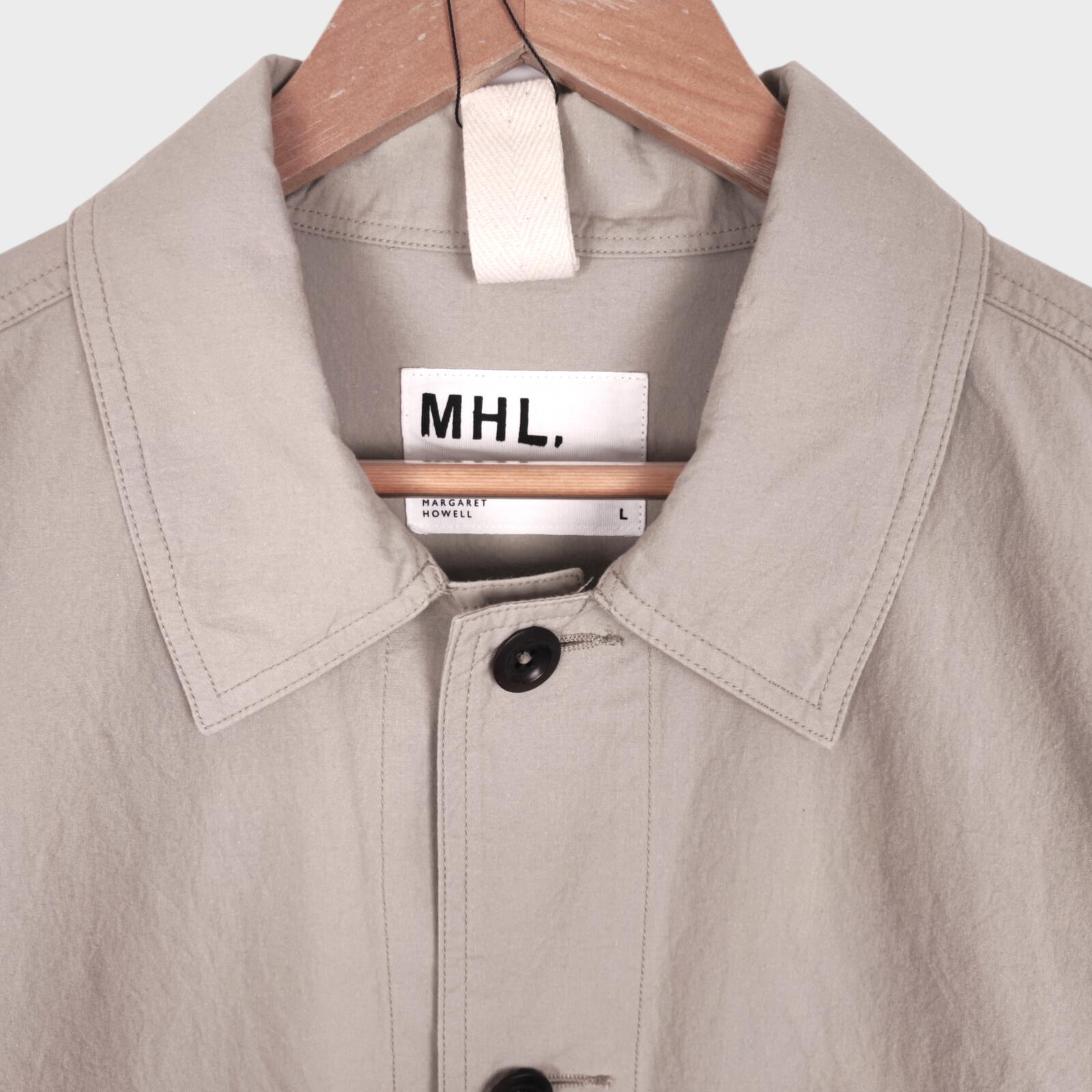 MHL MARGARET HOWELL Men's Off-White Cotton Canvas Blouson Jacket
