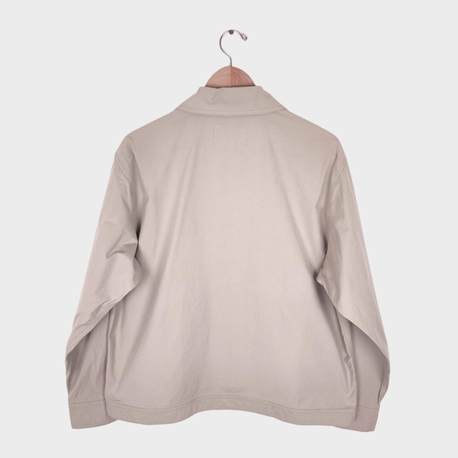 MHL MARGARET HOWELL Men's Off-White Cotton Canvas Blouson Jacket