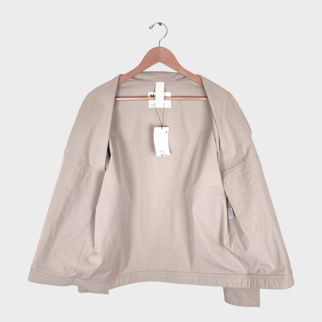 MHL MARGARET HOWELL Men's Off-White Cotton Canvas Blouson Jacket