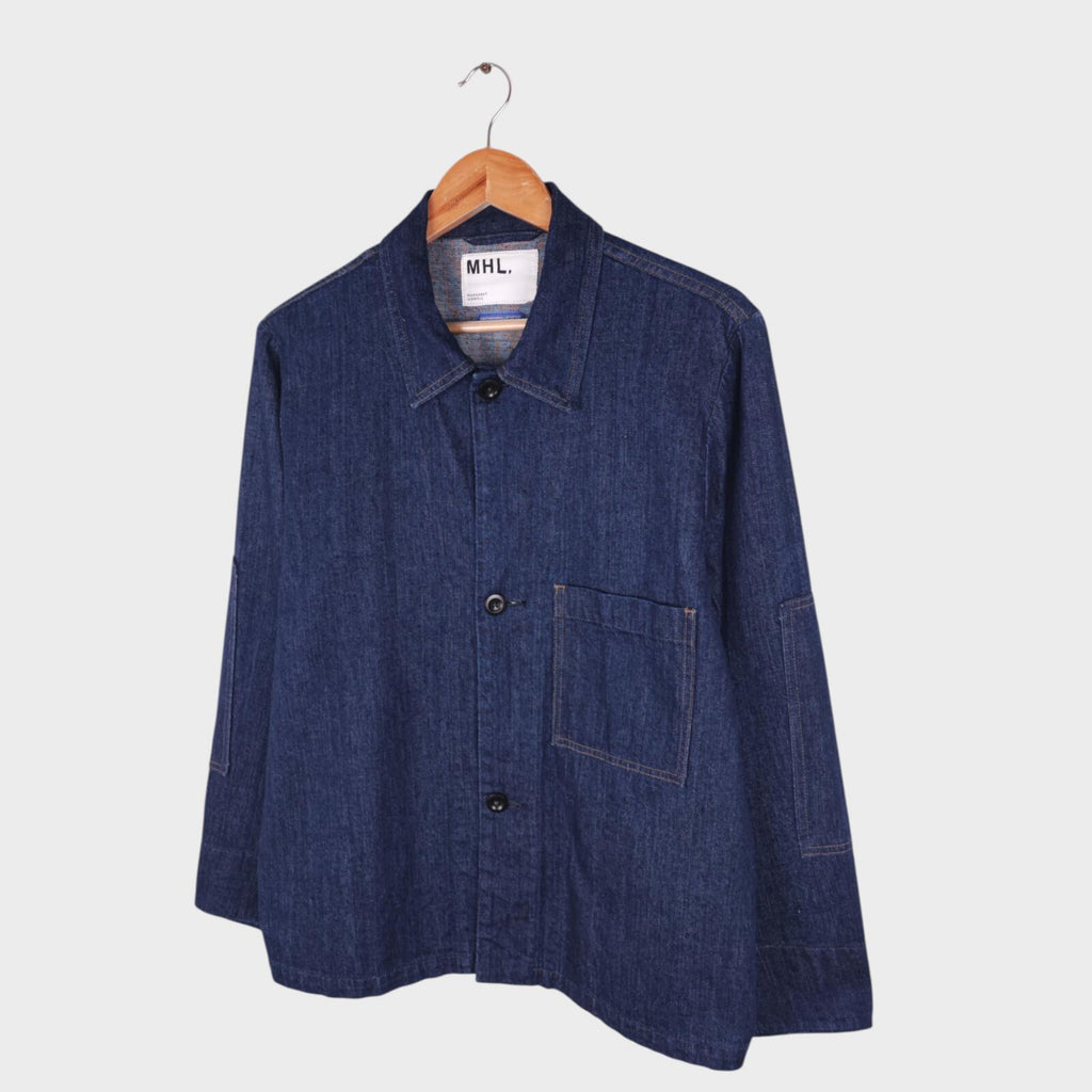 MHL MARGARET HOWELL Men's Canton Overalls Made in Japan Blue Nep Denim Jacket