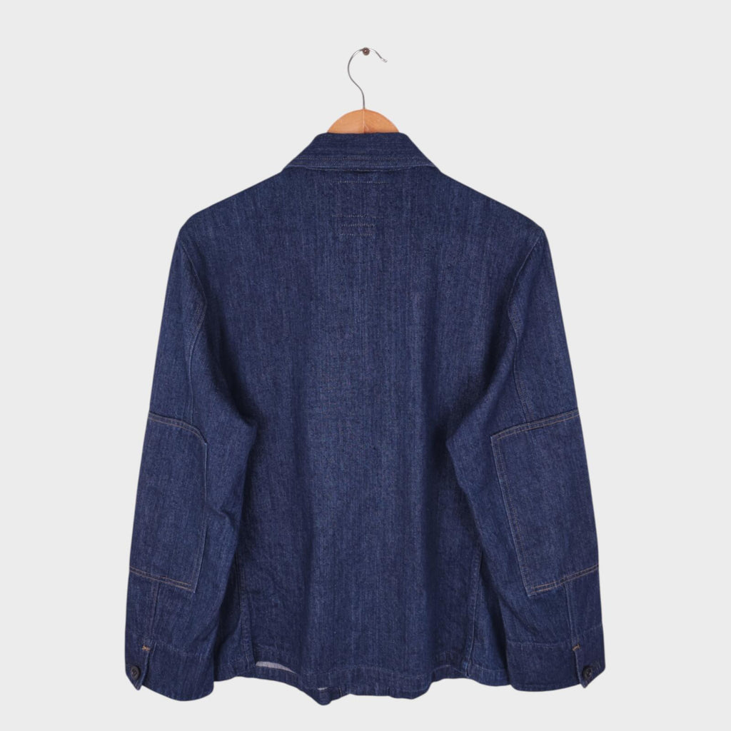 MHL MARGARET HOWELL Men's Canton Overalls Made in Japan Blue Nep Denim Jacket