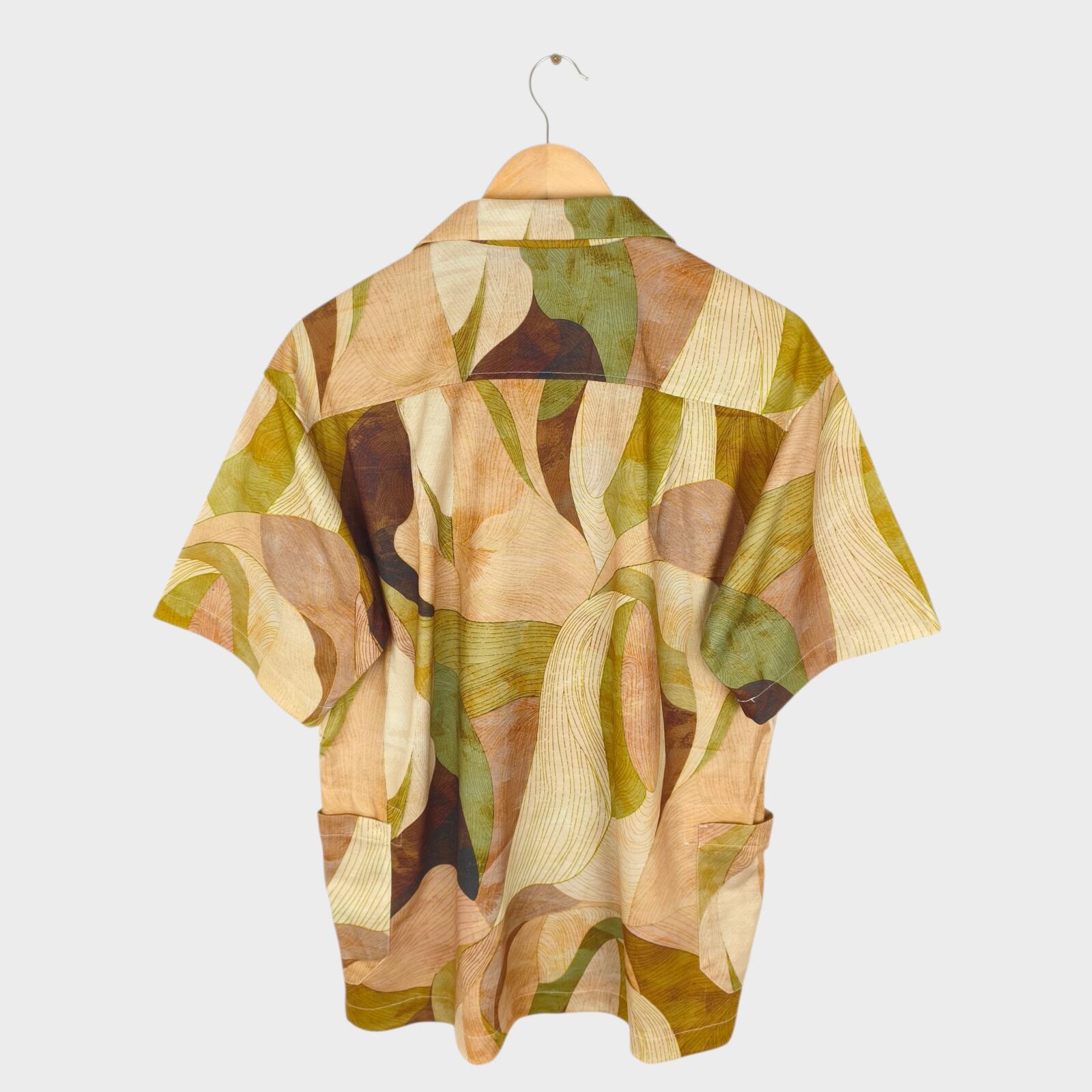 NORBIT BY HIROSHI NOZAWA Men's Leaf Camo Aloha Shirt