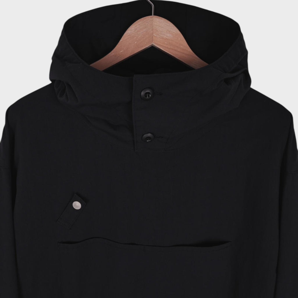 KOJIMA GENES Men's Black Made in Japan Nylon Fisherman Anorak Parka Jacket