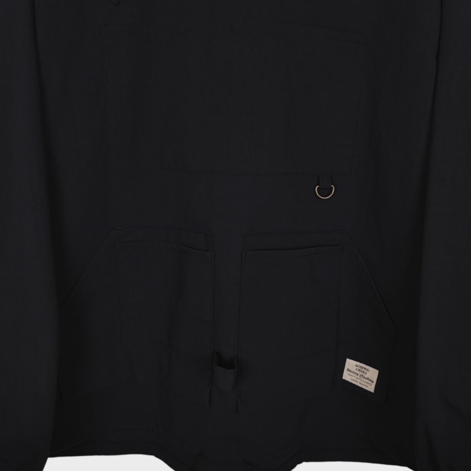 KOJIMA GENES Men's Black Made in Japan Nylon Fisherman Anorak Parka Jacket