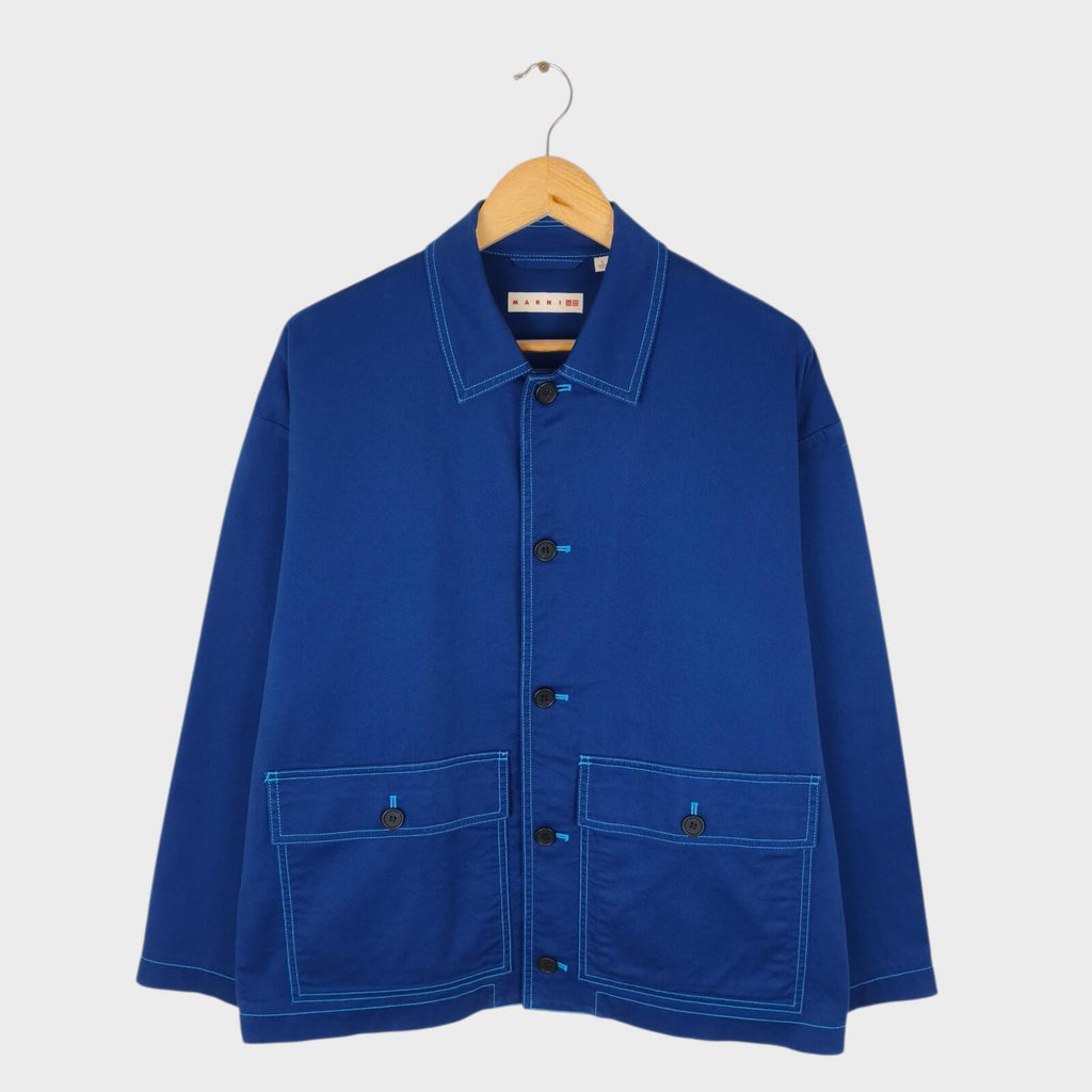 MARNI x UNIQLO Men's Blue Cotton Twill Utility Chore Jacket - Size L