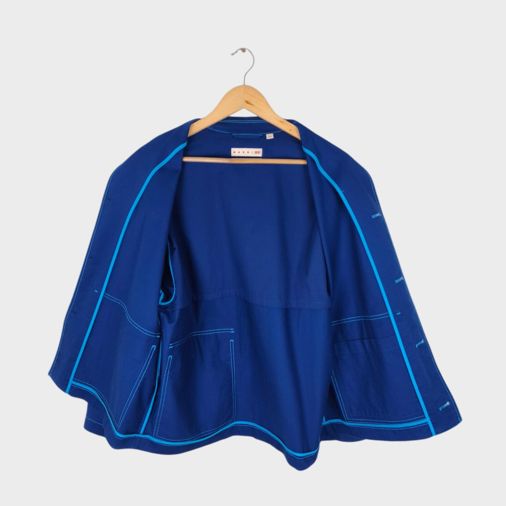 MARNI x UNIQLO Men's Blue Cotton Twill Utility Chore Jacket - Size L