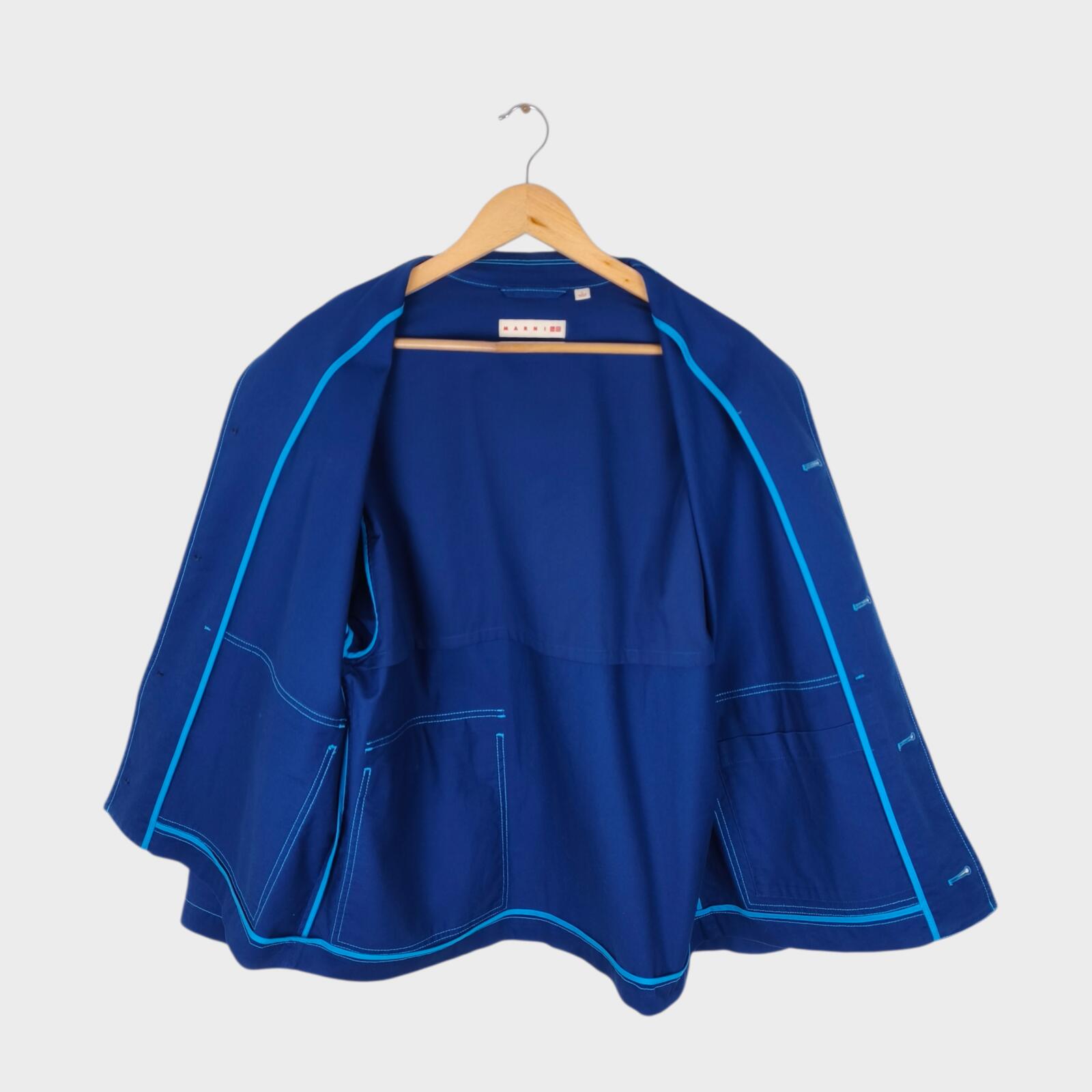 MARNI x UNIQLO Men's Blue Cotton Twill Utility Chore Jacket - Size L