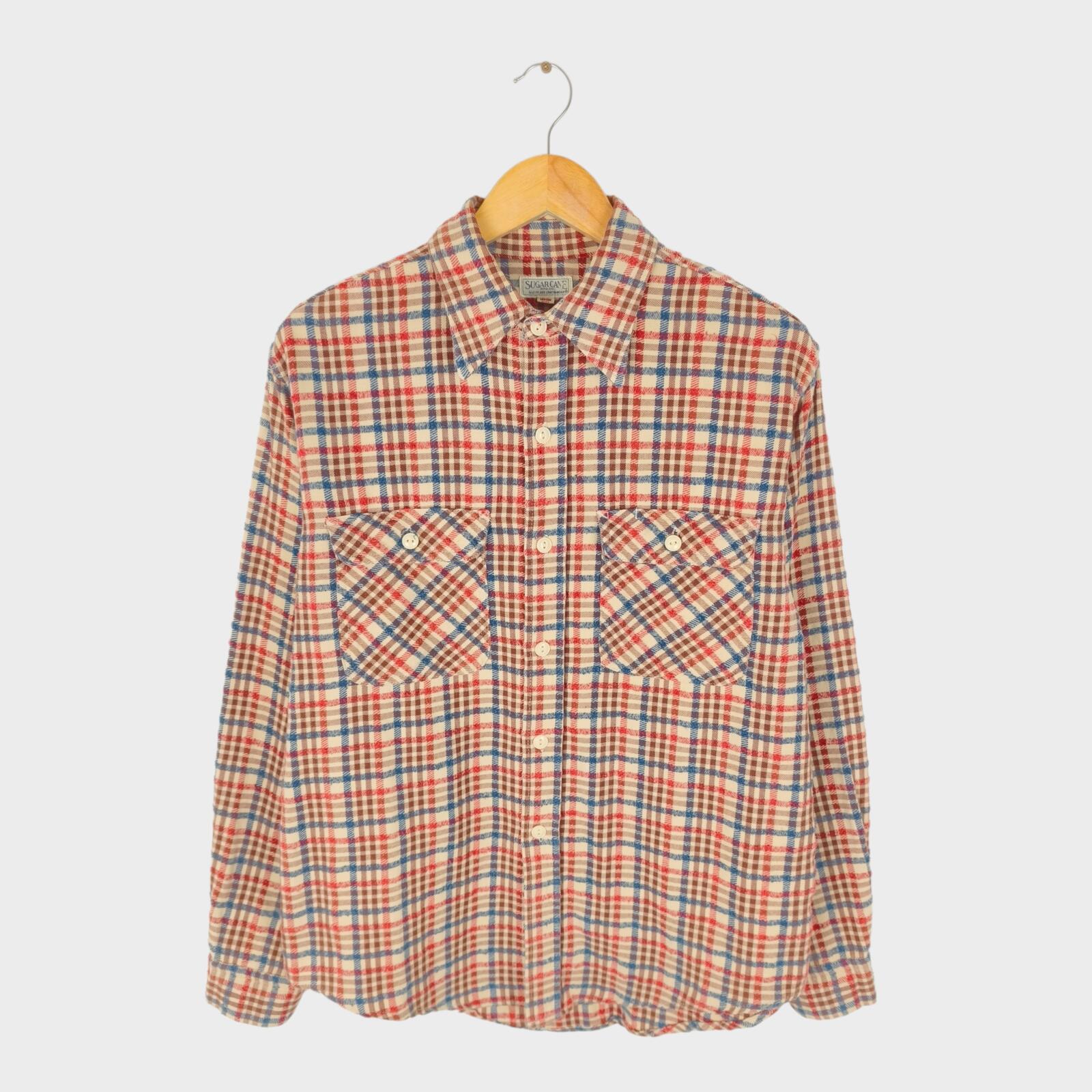SUGAR CANE Men's Made in Japan Checked Work Shirt