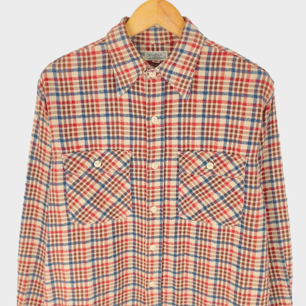 SUGAR CANE Men's Made in Japan Checked Work Shirt