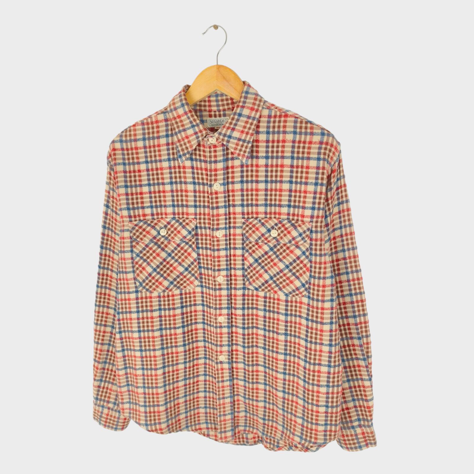 SUGAR CANE Men's Made in Japan Checked Work Shirt