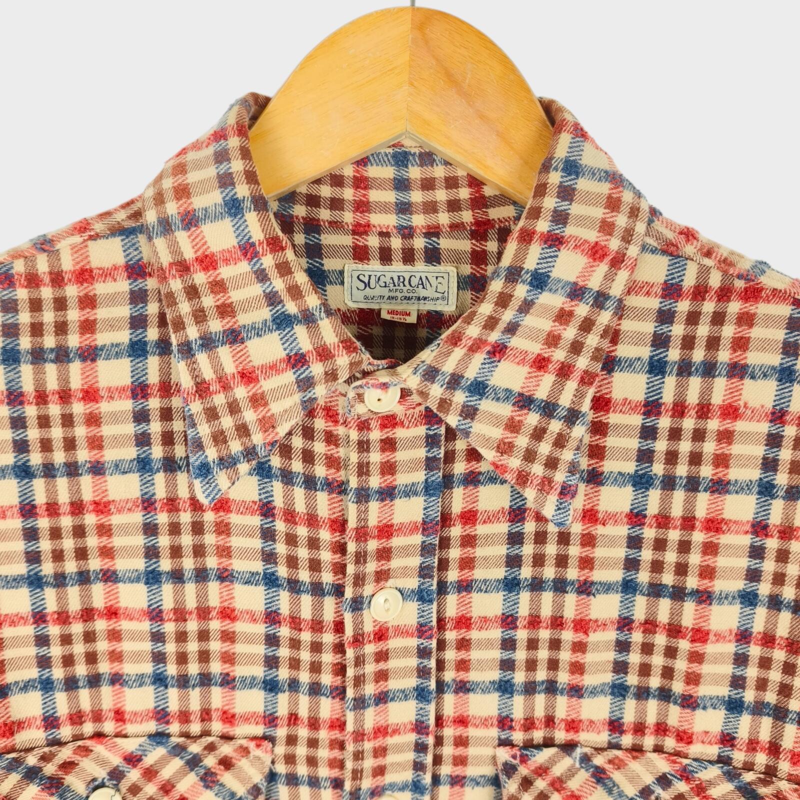 SUGAR CANE Men's Made in Japan Checked Work Shirt