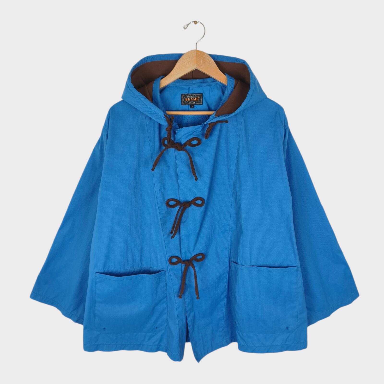 BEAMS PLUS Men's Blue Nylon Military Euro Parka Jacket