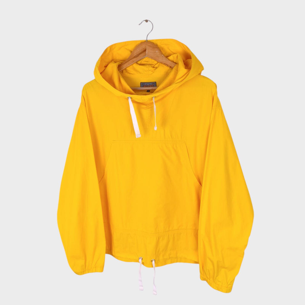 BEAMS PLUS Men's Yellow Oversized Fit Sports Smock Anorak Parka Jacket