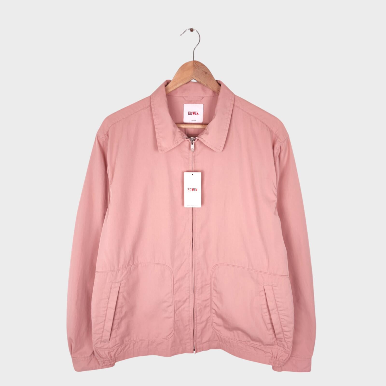 EDWIN Japan Men's Light Pink Cotton/Nylon Blend Blouson Jacket