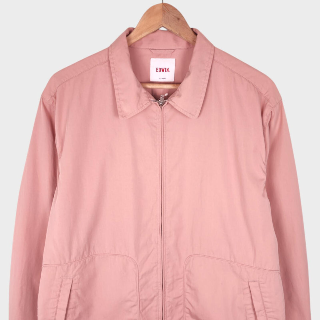 EDWIN Japan Men's Light Pink Cotton/Nylon Blend Blouson Jacket