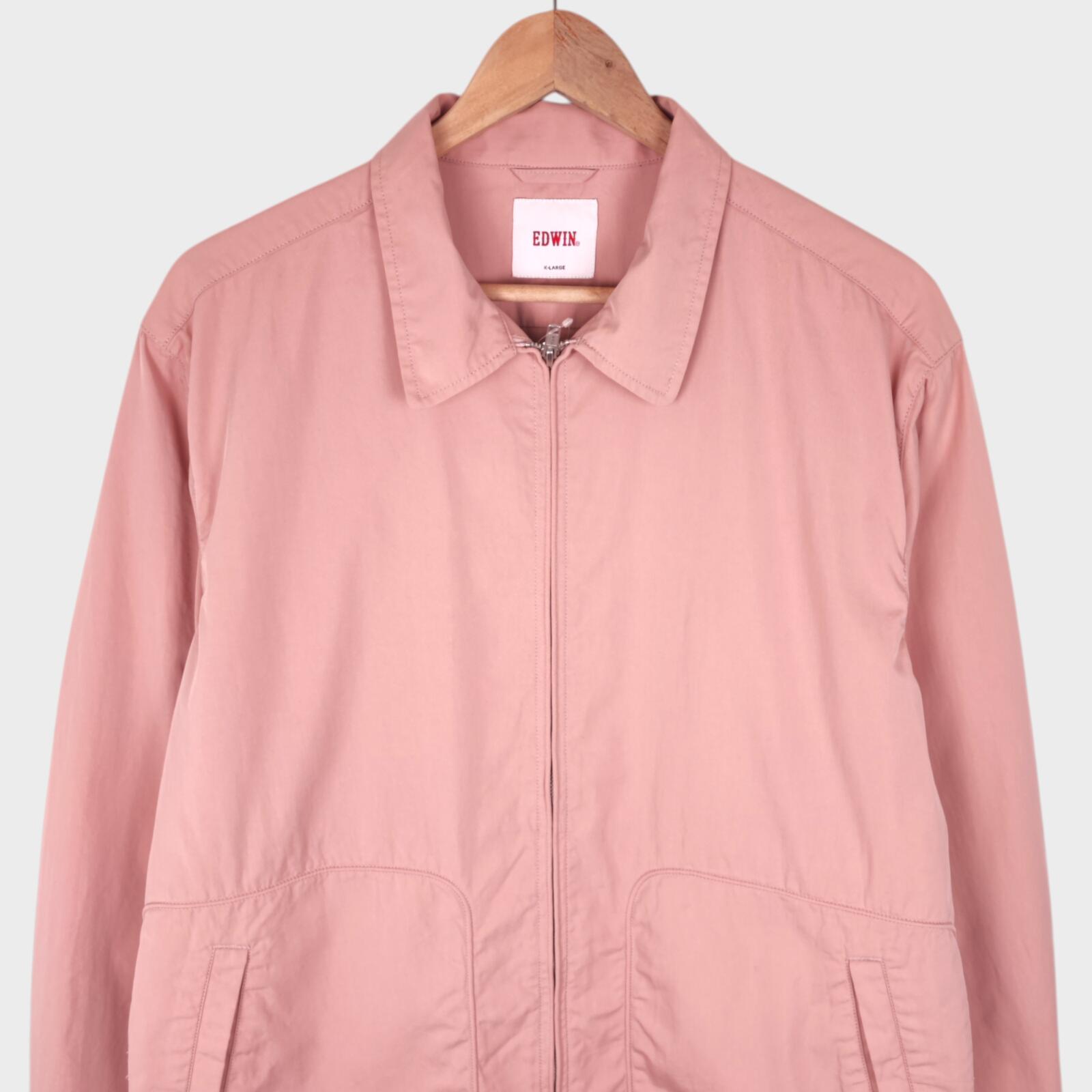 EDWIN Japan Men's Light Pink Cotton/Nylon Blend Blouson Jacket