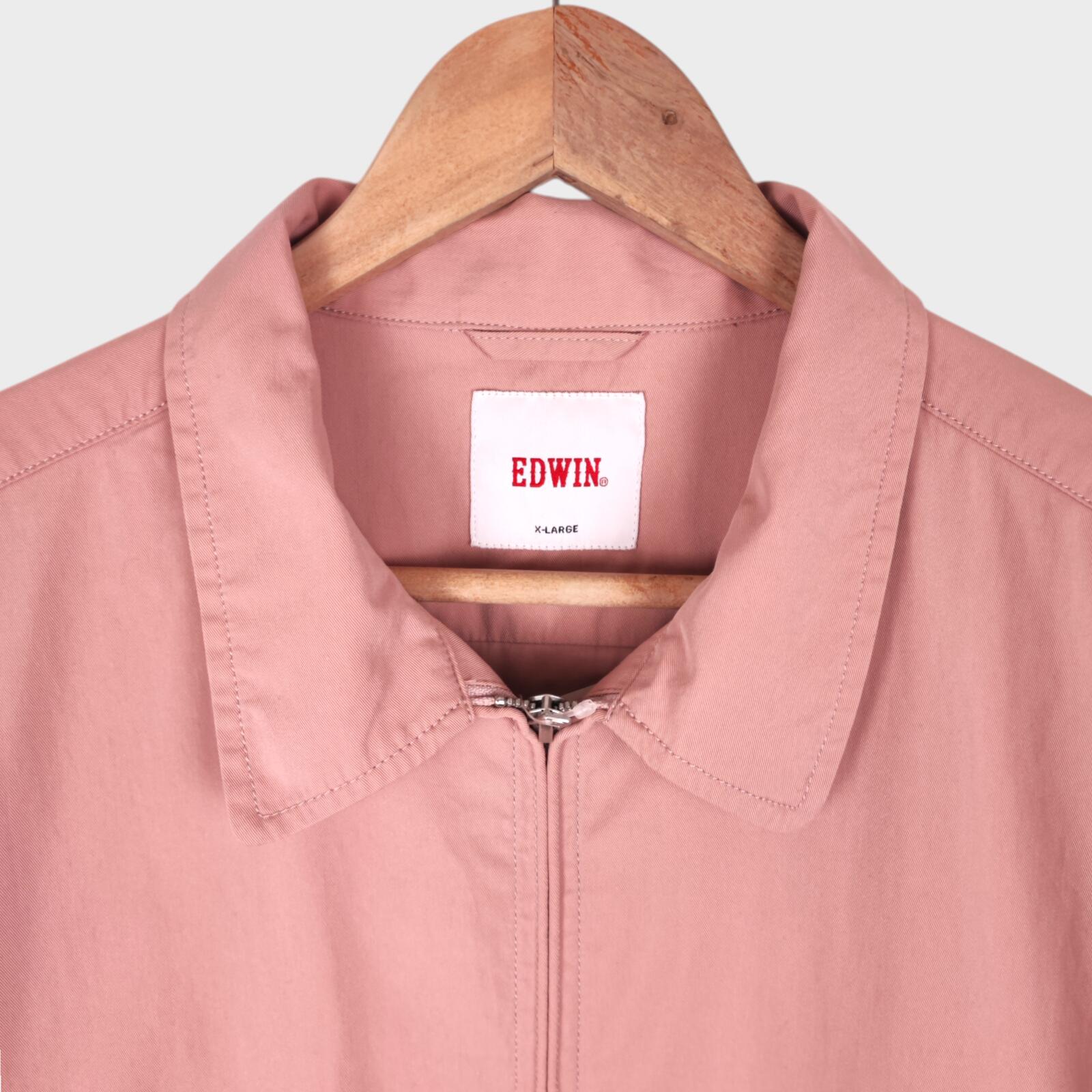 EDWIN Japan Men's Light Pink Cotton/Nylon Blend Blouson Jacket