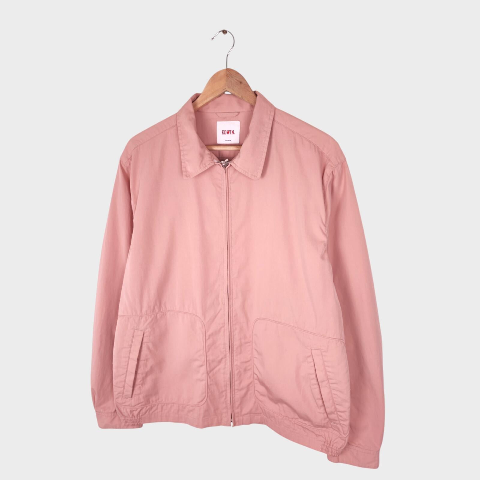EDWIN Japan Men's Light Pink Cotton/Nylon Blend Blouson Jacket