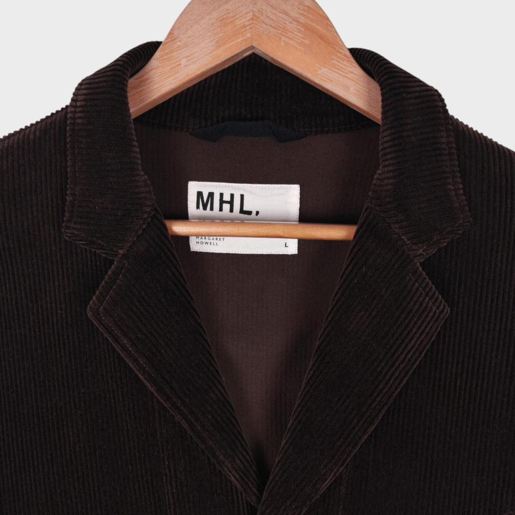 MHL MARGARET HOWELL Men's Dark Brown Heavyweight Corduroy Chore Jacket