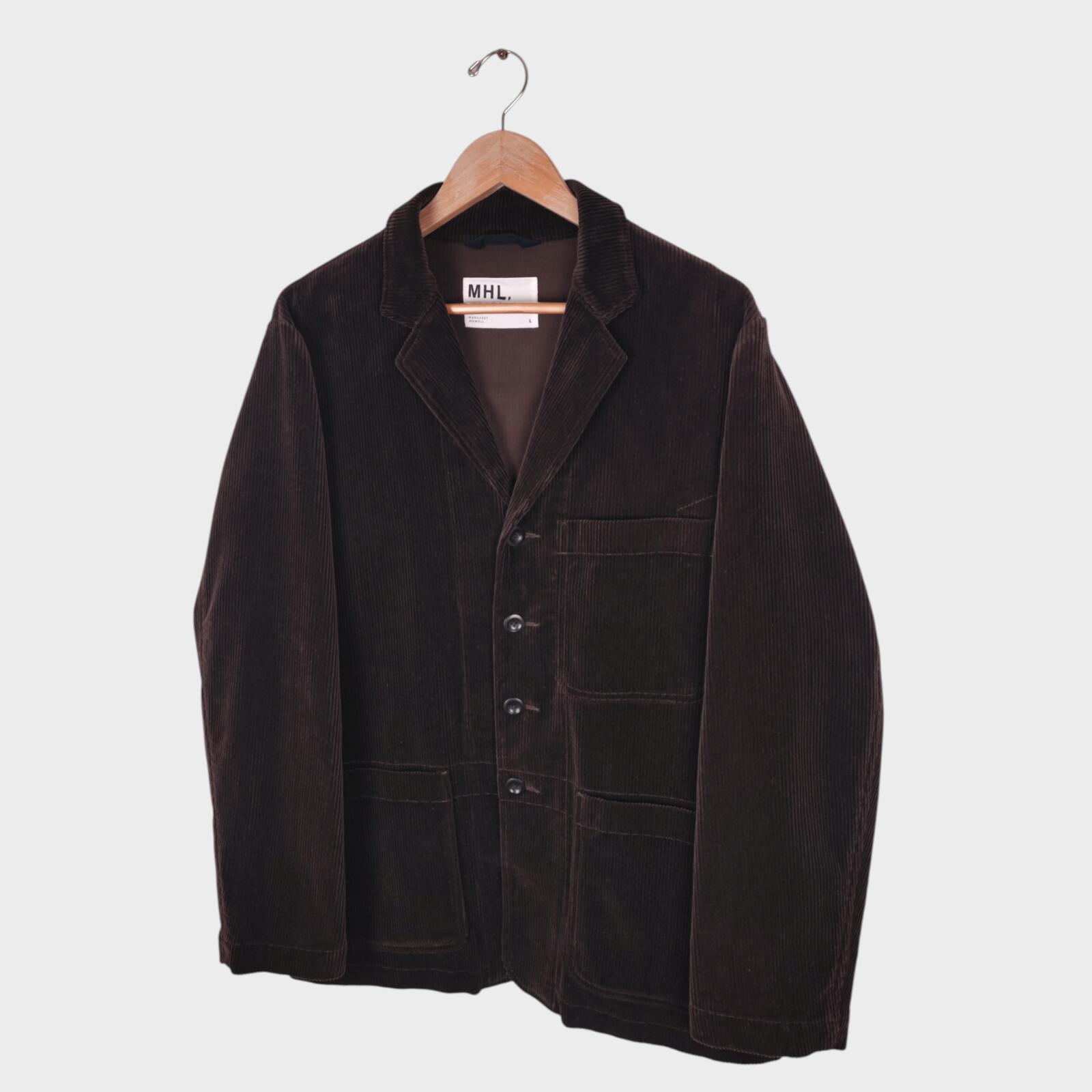 MHL MARGARET HOWELL Men's Dark Brown Heavyweight Corduroy Chore Jacket